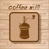 coffee, coffee grinder, kitchen, production, beautiful wallpaper, cooking, grinding, icon, sign, symbol, retro, nature, frame, tree, the logo, brown, wood, background
